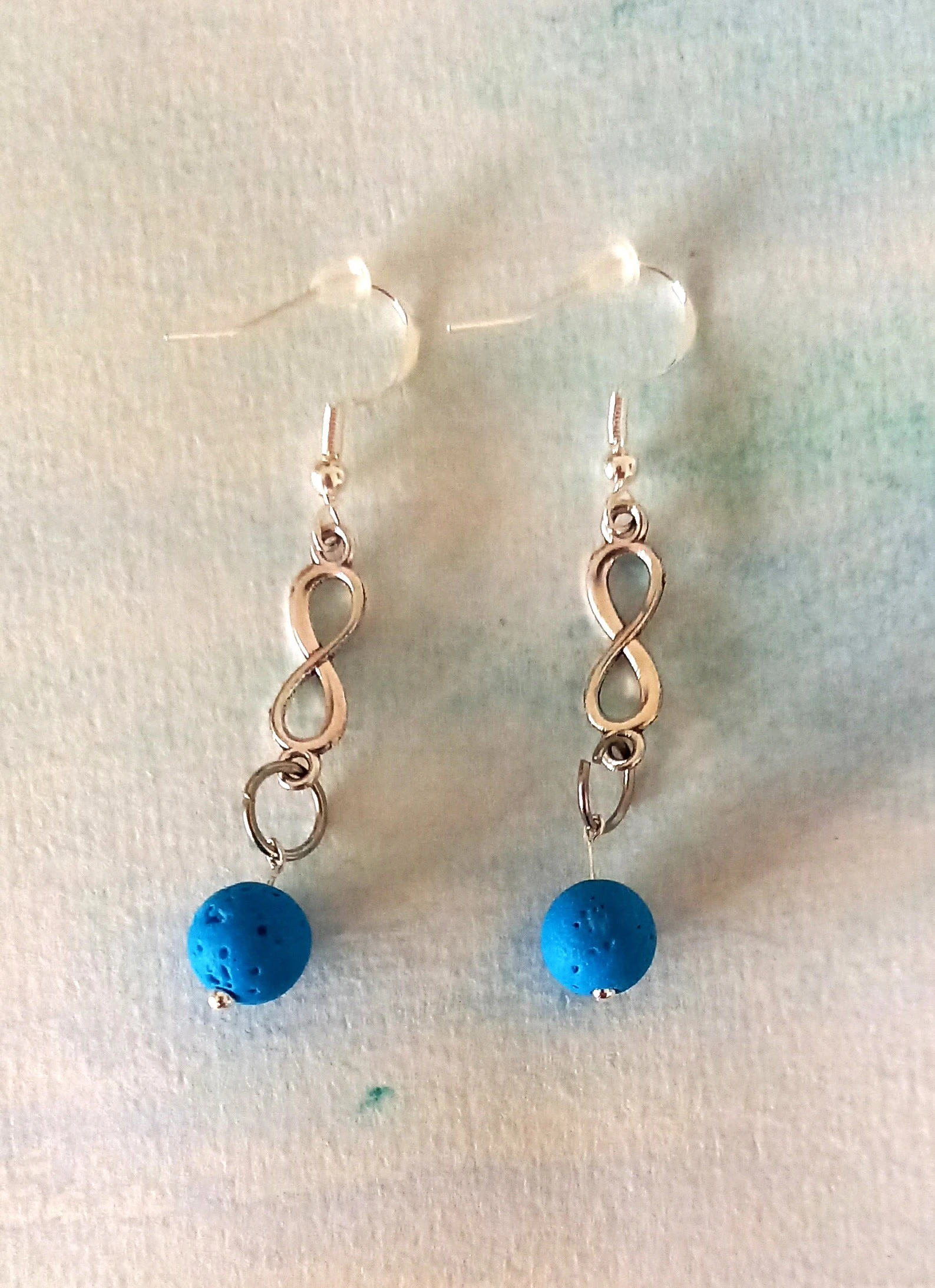 Boucles Grécia em pingente infinito lavanda turquesa prata nova – photo 6
